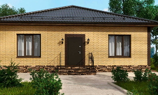 Проекты одноэтажных домов из кирпича | Строй-Ссв - Сасово от 3653 рублей